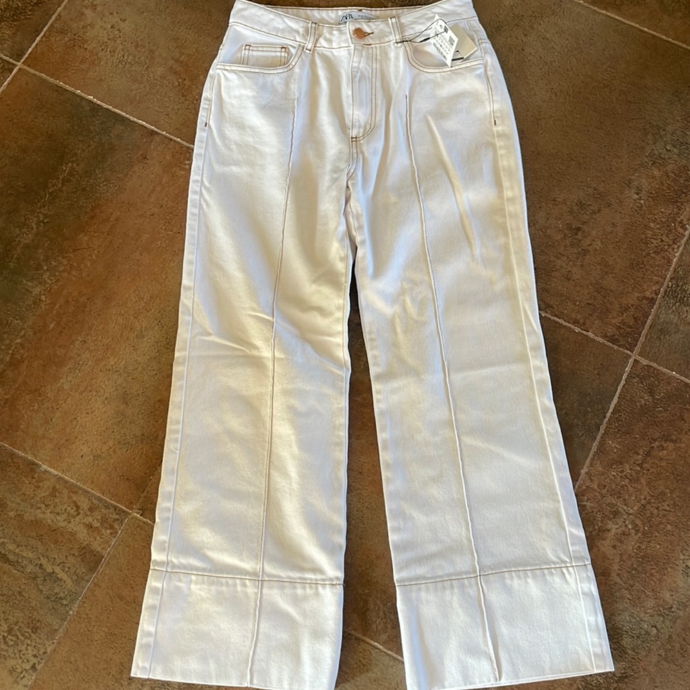 Zara white jeans